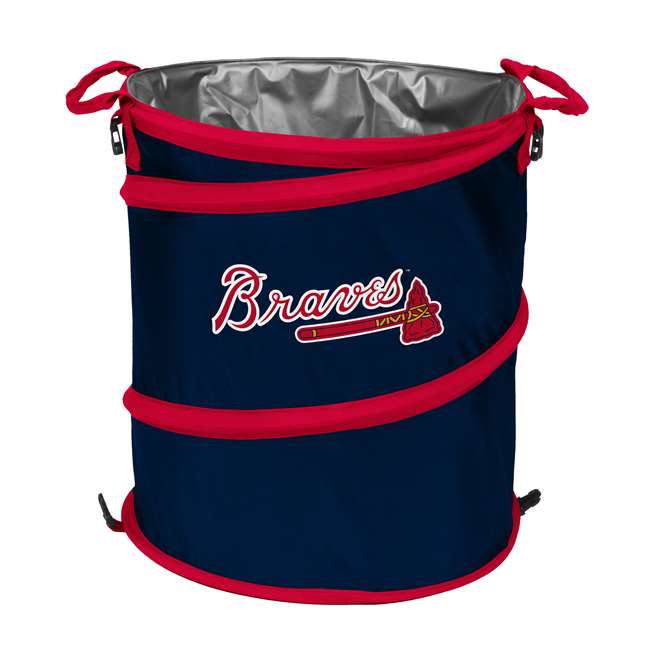 Atlanta Braves 3-in-1 Collapsible Trash Can - Cooler - Hamper