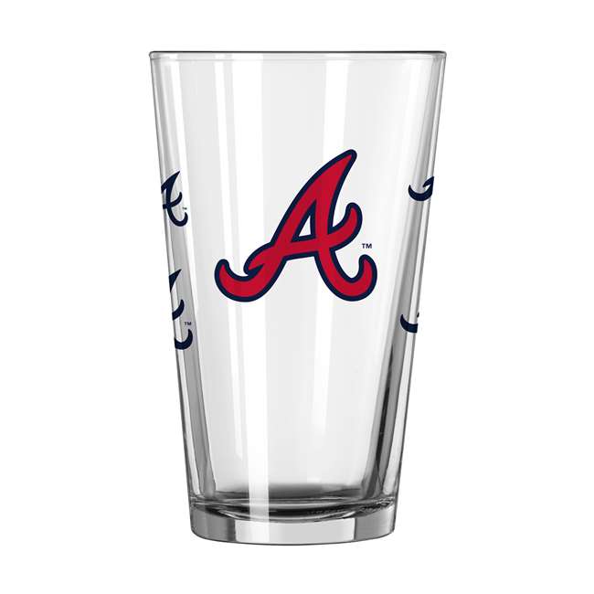 Atlanta Braves 16oz Scatter Pint Glass (2 Pack)