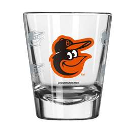 Baltimore Orioles 2oz Satin Etch Shot Glass  