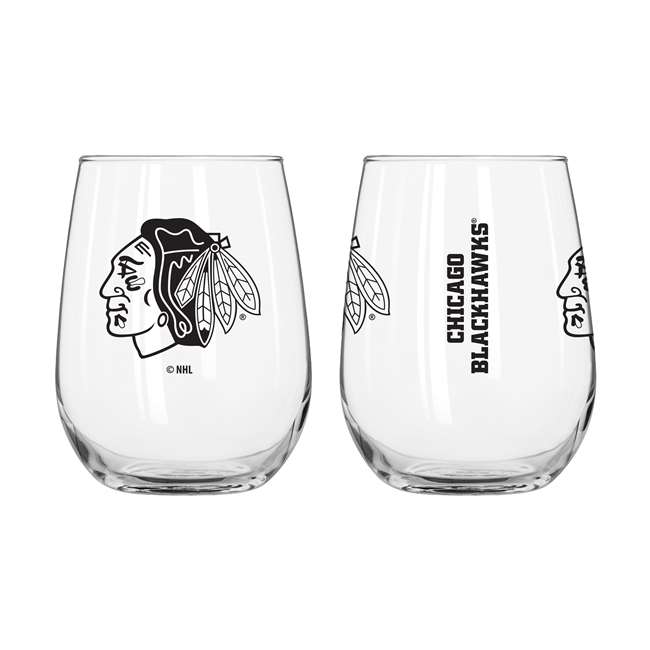 Chicago Blackhawks 16oz Gameday Curved Beverage Glass