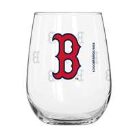 Boston Red Sox 16oz Satin Etch Curved Beverage Glass
