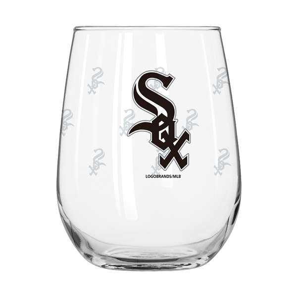 Chicago White Sox 16oz Satin Etch Curved Beverage Glass (2 Pack)
