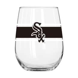 Chicago White Sox 16oz Stripe Glass Curved Beverage