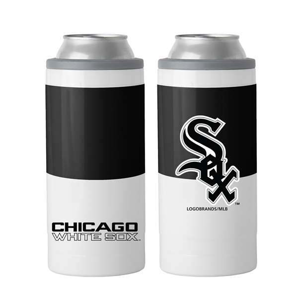 Chicago White SoxColorblock 12oz Slim Can Stainless Steel Coozie