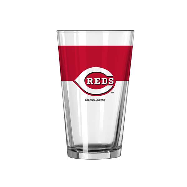 Cincinnati Reds 16oz Colorblock Pint Glass