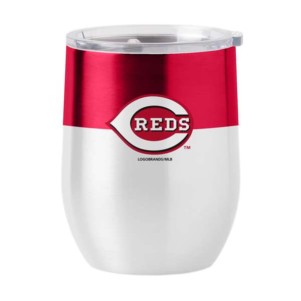 Cincinnati Reds16oz Colorblock Stainless Curved Beverage Tumbler