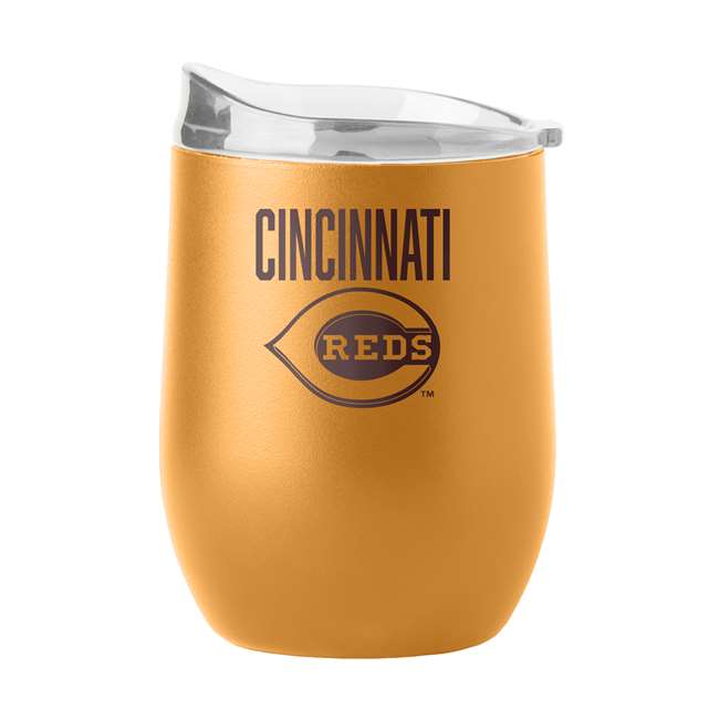 Cincinnati Reds 16oz Huddle Powder Coat Curved Beverage