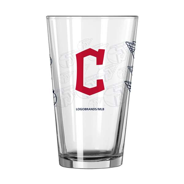 Cleveland Indians 16oz Scatter Pint Glass (2 Pack)