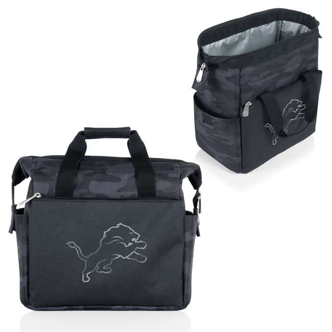 Detroit Lions - On The Go Lunch Bag Cooler, (Black Camo)  