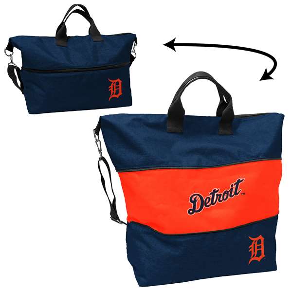 Detroit Tigers Crosshatch Expandable Tote Bag