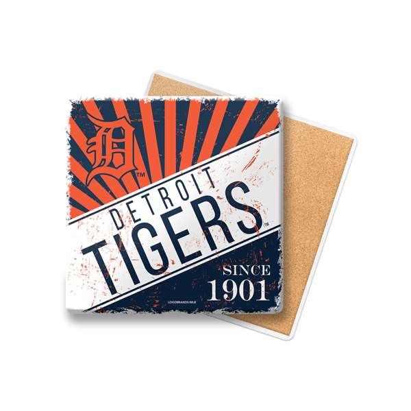 Detroit Tigers Burst Ceramic Coaster (6 Pack)