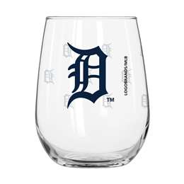Detroit Tigers 16oz Satin Etch Curved Beverage Glass (2 Pack)