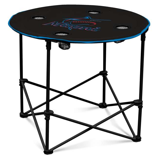 Miami Marlins Round Folding Table