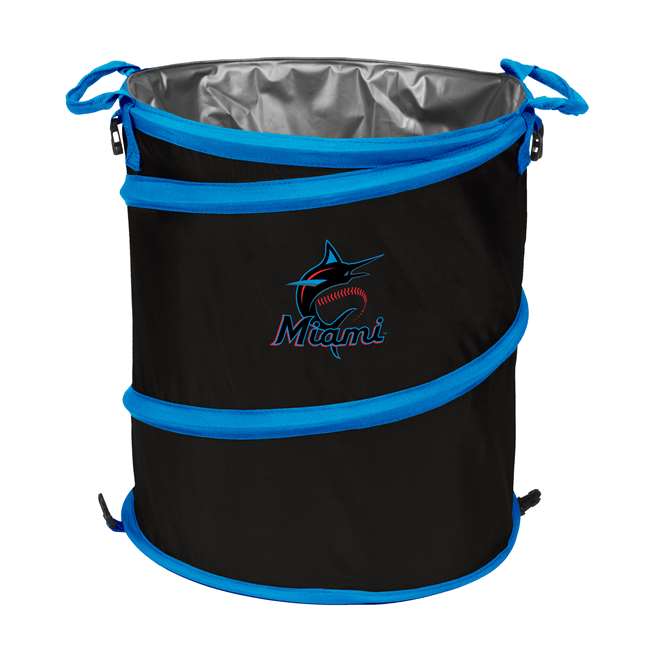 Miami Marlins 3-in-1 Collapsible Trash Can - Cooler - Hamper