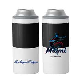 Miami MarlinsColorblock 12oz Slim Can Stainless Steel Coozie