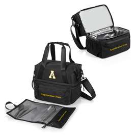 App State Mountaineers - Tarana Lunch Bag Cooler with Utensils, (Carbon Black)  