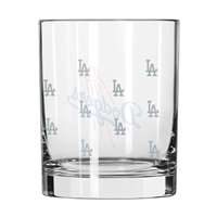 LA Dodgers 14oz Satin Etch Rocks Glass