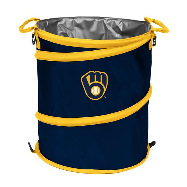 Milwaukee Brewers 3-in-1 Collapsible Trash Can - Cooler - Hamper