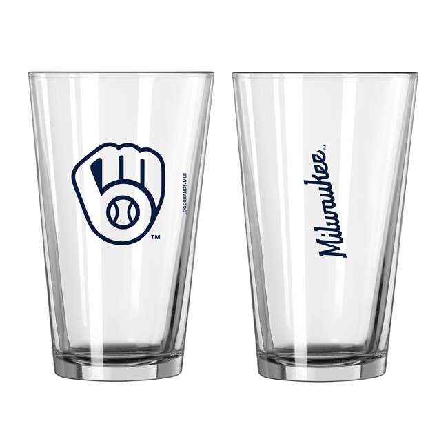 Milwaukee Brewers 16oz Gameday Pint Glass (2 Pack)