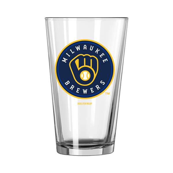Milwaukee Brewers 16oz Letterman Pint Glass