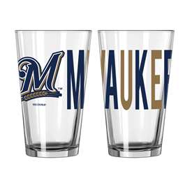 Milwaukee Brewers 16oz Overtime Pint Glass