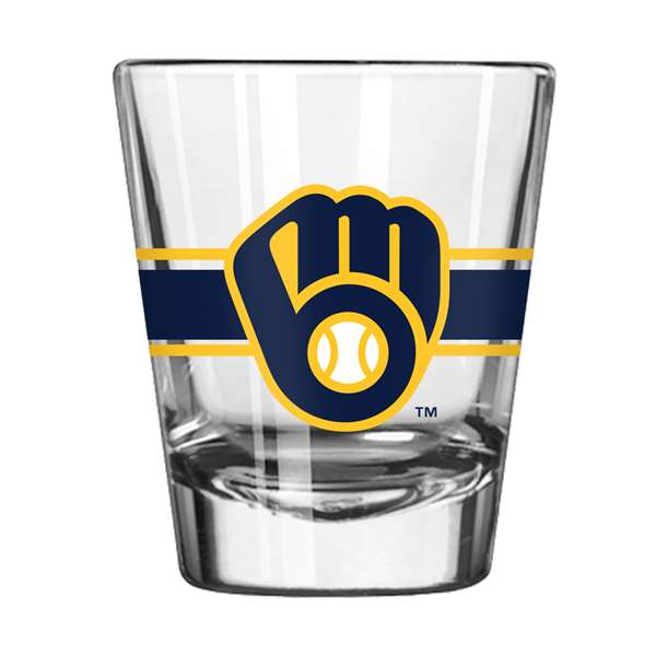 Milwaukee Brewers 2oz Stripe Shot Glass (2 Pack)