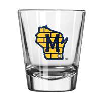 Milwaukee Brewers 2oz Lettermand Shot Glass (2 Pack)