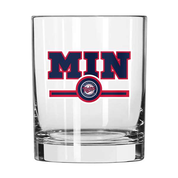 Minnesota Twins 14oz Letterman Rock Glass (2 Pack)