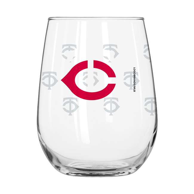 Minnesota Twins 16oz Satin Etch Curved Beverage Glass (2 Pack)