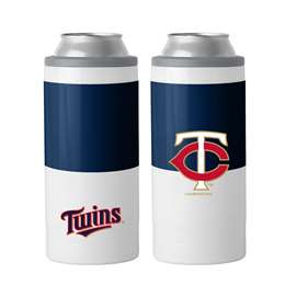Minnesota TwinsColorblock 12oz Slim Can Stainless Steel Coozie