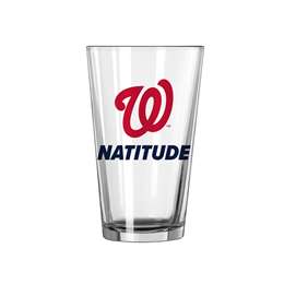 Washington Nationals 16oz Slogan Pint Glass