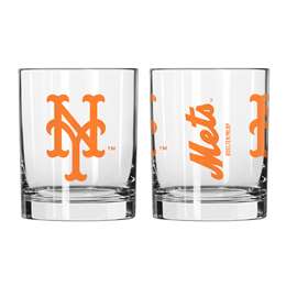 New York Mets 14oz Gameday Rocks Glass (2 Pack)