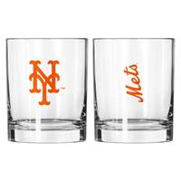 New York Mets 14oz Gameday Rocks Glass (2 Pack)