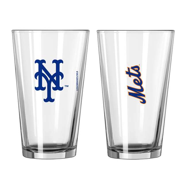 New York Mets 16oz Gameday Pint Glass (2 Pack)