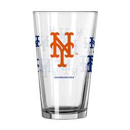 New York Mets 16oz Scatter Pint Glass (2 Pack)