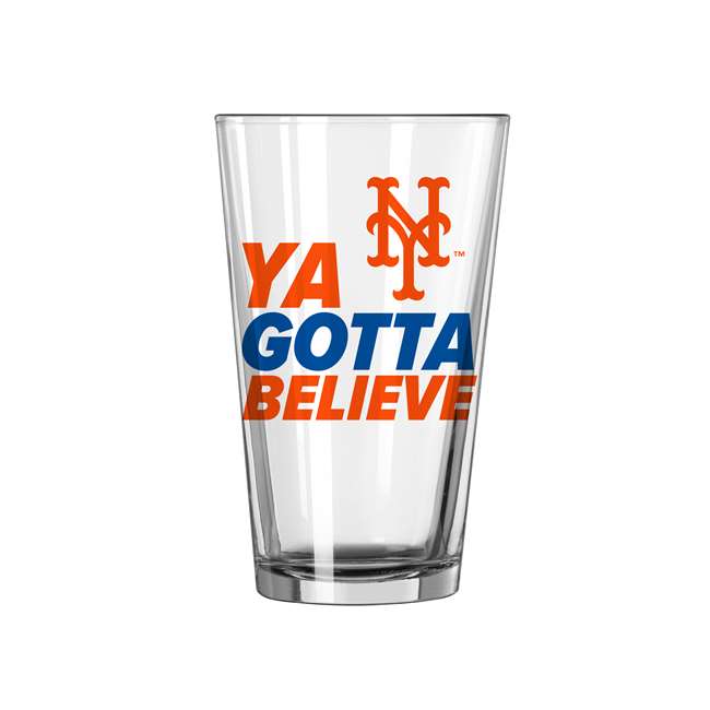 New York Mets 16oz Slogan Pint Glass