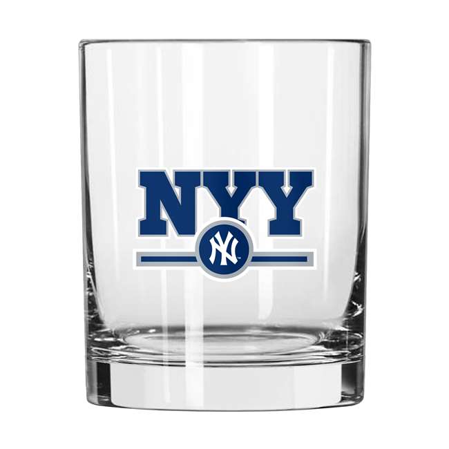 New York Yankees 14oz Letterman Rock Glass (2 Pack)