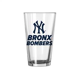 New York Yankees 16oz Slogan Pint Glass
