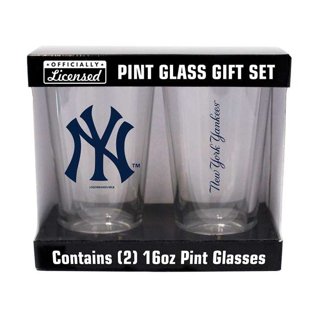 New York Yankees 16oz Gameday Pint Glass 2 Pack