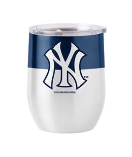 New York Yankees16oz Colorblock Stainless Curved Beverage Tumbler