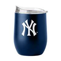 New York Yankees 16oz Swagger White Powder Coat Stainless Curved Beverage Tumbler