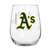 Oakland Athletics 16oz Satin Etch Curved Beverage Glass (2 Pack)