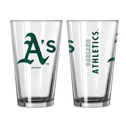 Oakland Athletics 16oz Gameday Pint Glass (2 Pack)