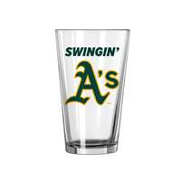 Oakland Athletics 16oz Slogan Pint Glass