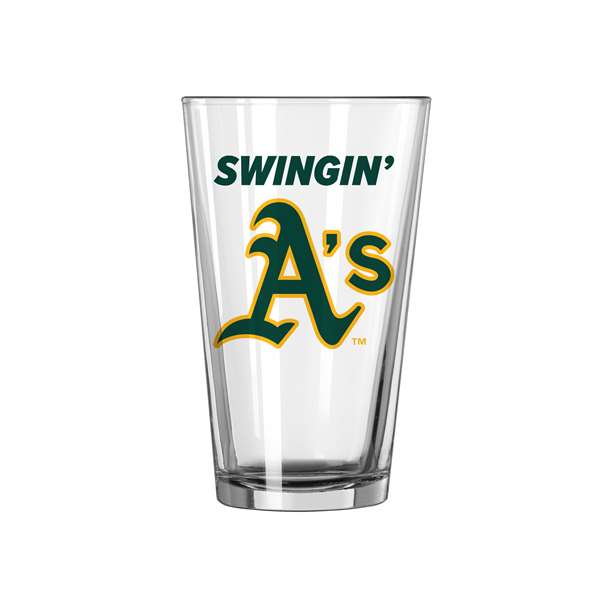 Oakland Athletics 16oz Slogan Pint Glass