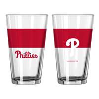 Philadelphia Phillies 16oz Colorblock Pint Glass (2 Pack)