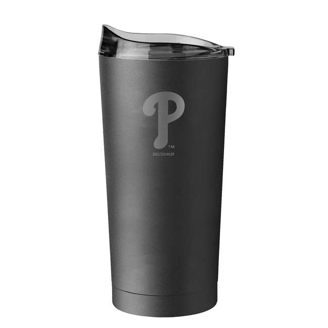 Philadelphia Phillies 20oz Etch Black Powder Coat Stainless Tumbler