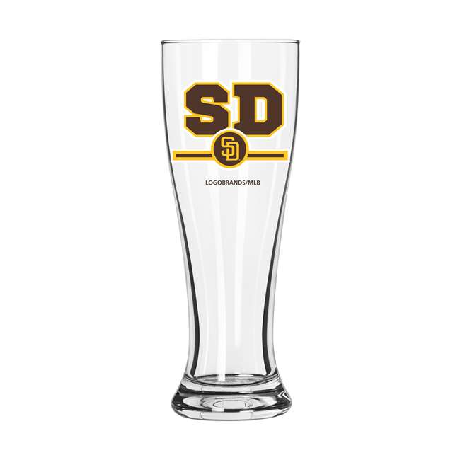 San Diego Padres 16oz Lettermand Pilsner Glass (2 Pack)