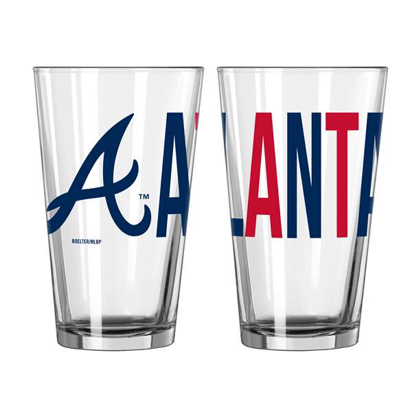 Atlanta Braves 16oz Overtime Pint Glass