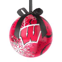 Wisconsin Large Decoupage Ball Ornament
